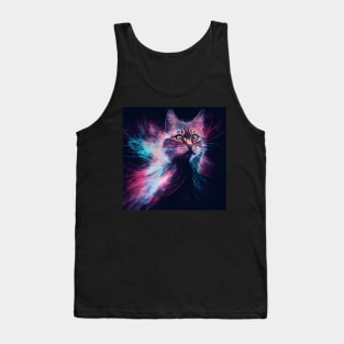 Tabby Cat Digital Painting Tank Top